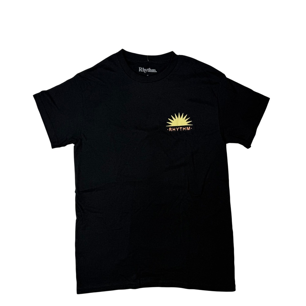 Rhythm Surf Skate Streetwear Mens Graphic T-Shirt Black 100% Cotton